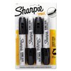 Sharpie King Size Permanent Marker, Broad Chisel Tip, Black, PK4 15661PP